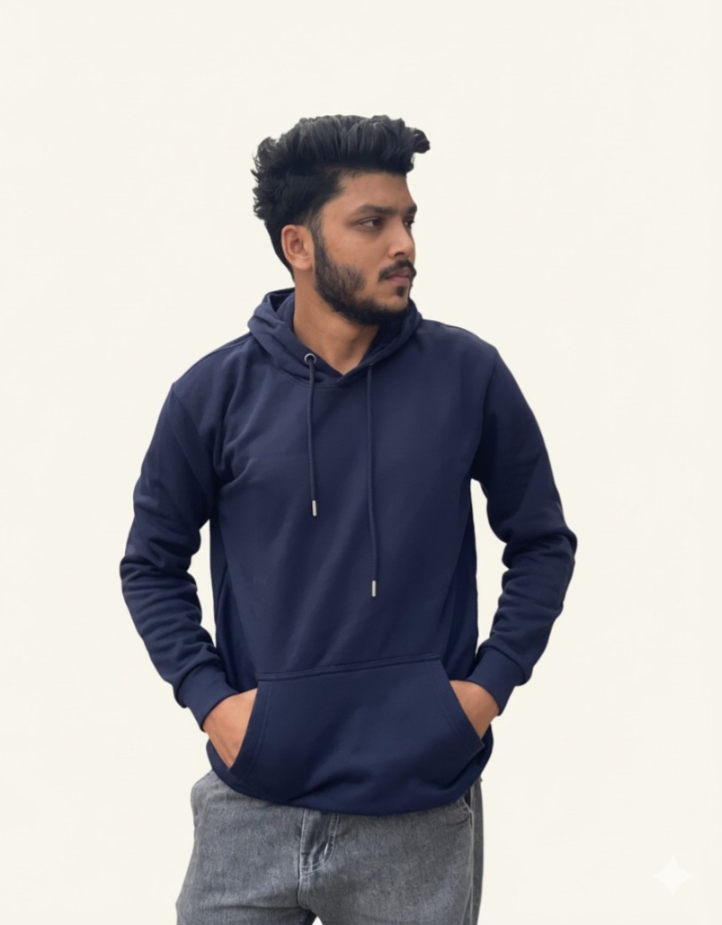 2a684d12-6d1c-4ff5-bb5c-2310bb9306b6 Premium Navy Blue Hoodie - Image 1