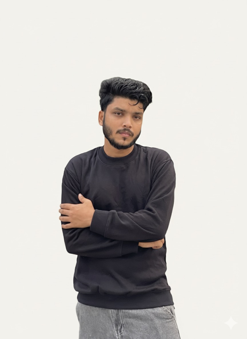 IMG_5729 Premium Black Sweat Shirt - Image 1