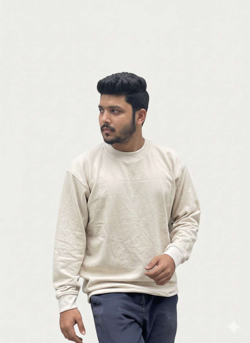 IMG_5735 Premium Off-White Sweat Shirt - Image 1